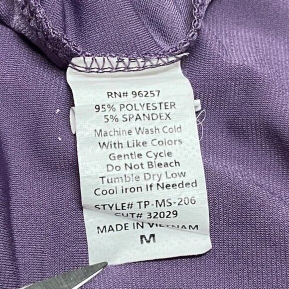 PerSeption Concept Sleeveless Blouse Women's Medium Purple Button Up Career Top - Picture 4 of 6